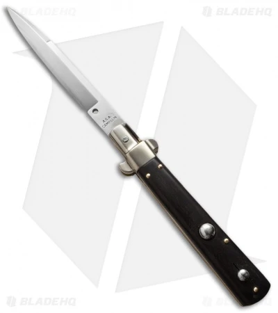 AGA Campolin 10" Frosolone Bayonet Stiletto Knife Ebony Brass (4.5" Polish) 1 AGA Campolin 10" Frosolone Bayonet Stiletto Knife Ebony Brass (4.5" Polish)