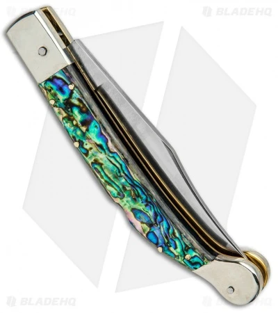 AGA Campolin 9" Sahara Italian Stiletto Lockback Automatic Abalone (3.8" Mirror) 3 AGA Campolin 9" Sahara Italian Stiletto Lockback Automatic Abalone (3.8" Mirror) - Image 3