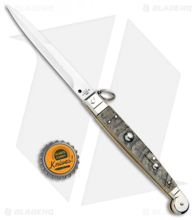AGA Campolin 9" Sicilian Ring Pull Automatic Ram Horn (4.1" Satin Bayo) 4 AGA Campolin 9" Sicilian Ring Pull Automatic Ram Horn (4.1" Satin Bayo) - Image 4