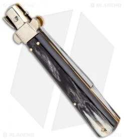 AGA Campolin 10" Frosolone Bayonet Stiletto Knife Brazilian Horn (4.5" Polish) 7 AGA Campolin 10" Frosolone Bayonet Stiletto Knife Brazilian Horn (4.5" Polish) -AGA Campolin Shop AGA Campolin 10in Brazilian Horn Frosolone Stiletto Auto Bayo GX 29289 jr side