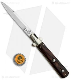 AGA Campolin 10" Frosolone Bayonet Stiletto Knife Cocobolo (4.5" Polish) -AGA Campolin Shop AGA Campolin 10in Frosolone Bayo Stiletto Cocobolo Polish BP 28944 jr bottlecap
