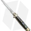 AGA Campolin 10" Italian Stiletto Automatic Brass/Brazilian (4.5" Satin Kris)