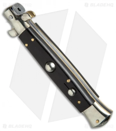 AGA Campolin 10" Italian Stiletto Picklock Automatic Ebony Wood (4.5" Kris) 2 AGA Campolin 10" Italian Stiletto Picklock Automatic Ebony Wood (4.5" Kris) - Image 2