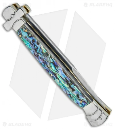 AGA Campolin 11" Maltese Cr. Bayo Automatic Italian Stiletto Abalone (5" Satin) 3 AGA Campolin 11" Maltese Cr. Bayo Automatic Italian Stiletto Abalone (5" Satin) - Image 3