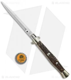 AGA Campolin 11" Picklock Automatic Italian Stiletto Stag Horn (5"Satin) 2018 9 AGA Campolin 11" Picklock Automatic Italian Stiletto Stag Horn (5"Satin) 2018 -AGA Campolin Shop AGA Campolin 11in picklock Stilletto Stag Horn BHQ 67468 jr bottlecap 2