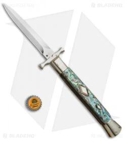 AGA Campolin 13" Bat Swinguard Diamond Automatic Knife Abalone (5.75" Dagger) 9 AGA Campolin 13" Bat Swinguard Diamond Automatic Knife Abalone (5.75" Dagger) -AGA Campolin Shop AGA Campolin 13in Bat Swinguard Diamond Abalone Dagger BHQ 71954 jr bottlecap