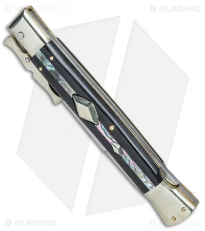 AGA Campolin 13" Bat Swinguard Automatic Ebony/Abalone (5.75" Satin Bayo) 2 AGA Campolin 13" Bat Swinguard Automatic Ebony/Abalone (5.75" Satin Bayo) - Image 2