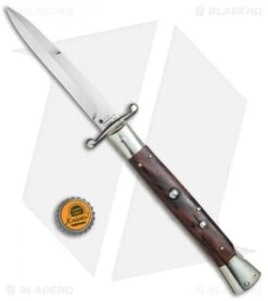 AGA Campolin 13" Swinguard Automatic Knife Cocobolo (5.75" Satin Bayo) -AGA Campolin Shop AGA Campolin 13in Swingaurd Auto Cocobolo Satin Bayo BHQ 77551 jr bottlecap