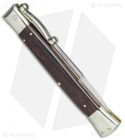 AGA Campolin 13" Swinguard Automatic Knife Cocobolo (5.75" Satin Bayo) -AGA Campolin Shop AGA Campolin 13in Swingaurd Auto Cocobolo Satin Bayo BHQ 77551 jr side