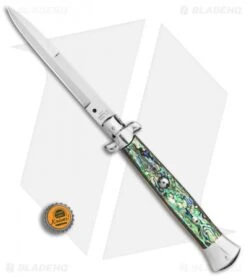 AGA Campolin 15" Automatic Italian Stiletto Abalone (6.6" Satin) 7 AGA Campolin 15" Automatic Italian Stiletto Abalone (6.6" Satin) -AGA Campolin Shop AGA Campolin 15in Auto Italian Stiletto Abalone 7in satin BHQ 87415 er bottlecap