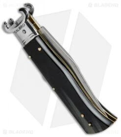 AGA Campolin 7.5" Calibro Automatic Knife Brazilian Horn (3.4" Satin) 5 AGA Campolin 7.5" Calibro Automatic Knife Brazilian Horn (3.4" Satin) -AGA Campolin Shop AGA Campolin Brazilian Horn Calibro Humpback BP 18159 jr side