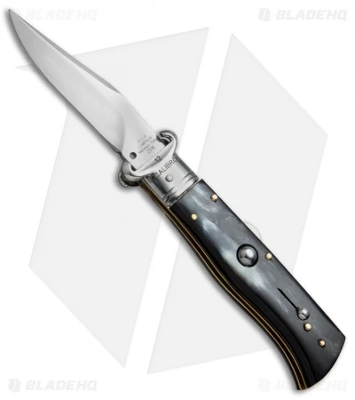 AGA Campolin 7.5" Calibro Automatic Knife Brazilian Horn (3.4" Satin) 1 AGA Campolin 7.5" Calibro Automatic Knife Brazilian Horn (3.4" Satin)