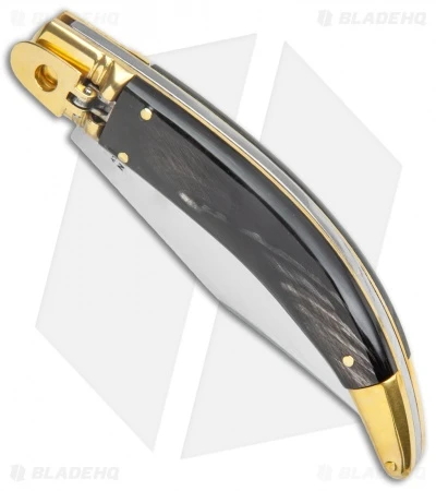 AGA Campolin Diana Lever Lock Automatic Brass Dark Horn (3.75" Satin) 2 AGA Campolin Diana Lever Lock Automatic Brass Dark Horn (3.75" Satin) - Image 2
