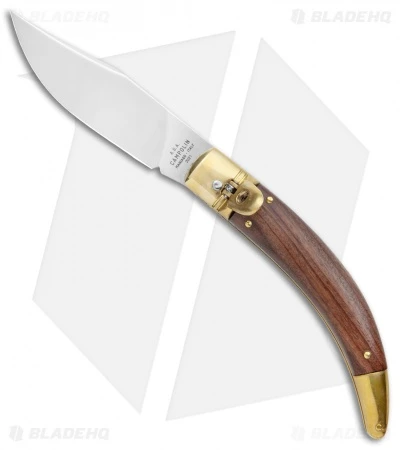 AGA Campolin Diana Lever Lock Automatic Brass Wood Knife (3.75" Satin) 1 AGA Campolin Diana Lever Lock Automatic Brass Wood Knife (3.75" Satin)