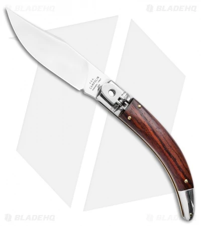 AGA Campolin Diana Lever Lock Automatic Knife Santos Wood (3.75" Satin) -AGA Campolin Shop AGA Campolin Diana Lever Lock Automatic Knife Santos Wood 3.75 Satin BHQ 120336 LS