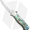 AGA Campolin Piccolo Italian Stiletto Automatic Knife Abalone (2.8" Satin)