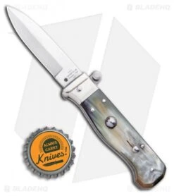 AGA Campolin Piccolo Italian Stiletto Automatic Knife Brazilian Horn(2.8" Satin) 7 AGA Campolin Piccolo Italian Stiletto Automatic Knife Brazilian Horn(2.8" Satin) -AGA Campolin Shop AGA Campolin Piccolo Italian Stiletto Automatic Knife Brazilian Horn Satin BHQ 99413 ns bottlecap