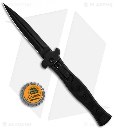 AGA Campolin Zero Dagger Leverlock Automatic Knife SWAT G-10 (3.75" Black) 4 AGA Campolin Zero Dagger Leverlock Automatic Knife SWAT G-10 (3.75" Black) - Image 4
