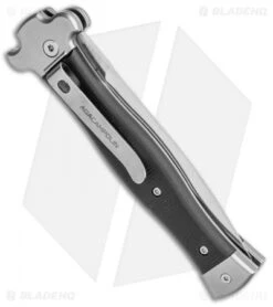 AGA Campolin Zero Dagger Leverlock Automatic Knife Black G-10 (3.75" Satin) -AGA Campolin Shop AGA Campolin Zero Dagger LL Auto Black G 10 Satin AGA01N SD BHQ 74035 jr side