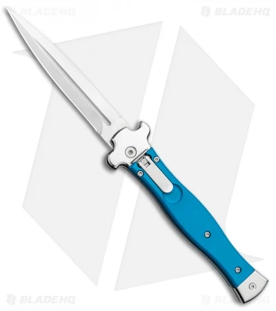 AGA Campolin Zero Dagger Leverlock Automatic Knife Blue G-10 (3.75" Satin) 1 AGA Campolin Zero Dagger Leverlock Automatic Knife Blue G-10 (3.75" Satin)
