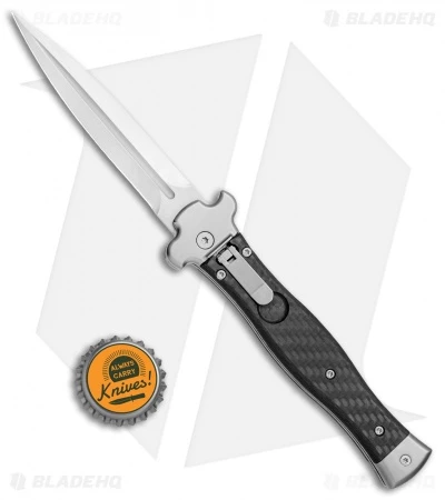 AGA Campolin Zero Dagger Leverlock Automatic Knife Carbon Fiber (3.75" Satin) 4 AGA Campolin Zero Dagger Leverlock Automatic Knife Carbon Fiber (3.75" Satin) - Image 4