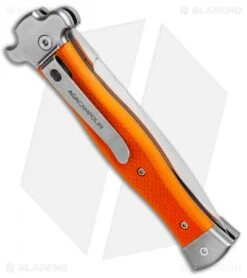 AGA Campolin Zero Dagger Leverlock Automatic Knife Orange G-10 (3.75" Satin) -AGA Campolin Shop AGA Campolin Zero Dagger Leverlock Auto Orange G 10 Satin AGA01O SD BHQ 94617 jr side