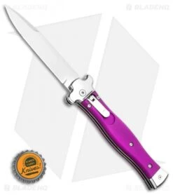 AGA Campolin Zero Italian Leverlock Automatic Knife Violet G-10 (3.75" Tumbled) 7 AGA Campolin Zero Italian Leverlock Automatic Knife Violet G-10 (3.75" Tumbled) -AGA Campolin Shop AGA Campolin Zero Dagger Leverlock Automatic Knife Black G 10 3.75in Satin AGA01N SD BHQ 74035 LS Bottlecap 2