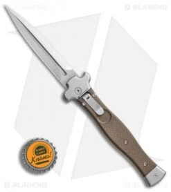 AGA Campolin Zero Dagger Leverlock Automatic Knife Brown G-10 (3.75" Satin) 7 AGA Campolin Zero Dagger Leverlock Automatic Knife Brown G-10 (3.75" Satin) -AGA Campolin Shop AGA Campolin Zero Dagger leverlock brown G10 satin BHQ 74942 er bottlecap