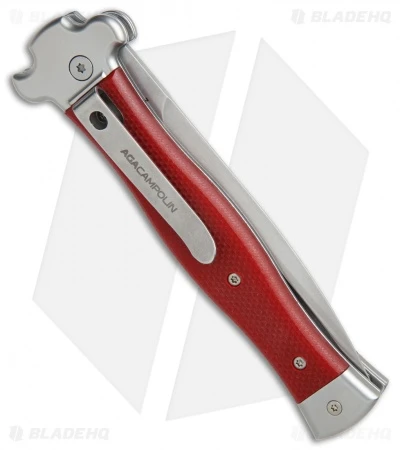 AGA Campolin Zero Dagger Leverlock Automatic Knife Red G-10 (3.75" Stonewash) 2 AGA Campolin Zero Dagger Leverlock Automatic Knife Red G-10 (3.75" Stonewash) - Image 2