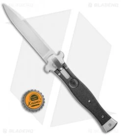 AGA Campolin Zero Italian Leverlock Automatic Knife Black G-10 (3.75" Satin) -AGA Campolin Shop AGA Campolin Zero G 10 Black AGA01N SB BP 20043 jr bottlecap