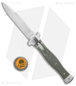 AGA Campolin Zero Italian Leverlock Automatic Knife OD Green G-10 (3.75" Satin) -AGA Campolin Shop AGA Campolin Zero G 10 Green AGA01V SB BP 20047 jr bottlecap