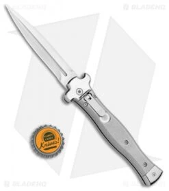 AGA Campolin Zero Dagger Leverlock Automatic Knife Aluminum (3.75" Tumbled) 7 AGA Campolin Zero Dagger Leverlock Automatic Knife Aluminum (3.75" Tumbled) -AGA Campolin Shop AGA Campolin Zero Gray Aluminum LL Dagger Tumbled AGA01ALP D BHQ 99915 jr bottlecap