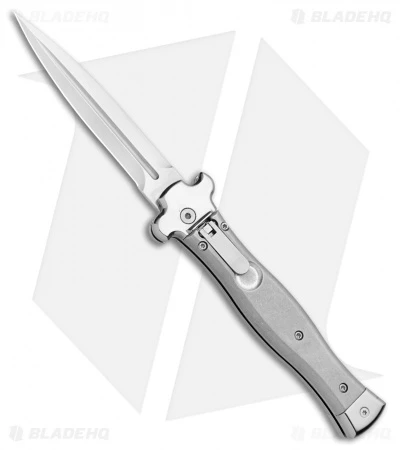 AGA Campolin Zero Dagger Leverlock Automatic Knife Aluminum (3.75" Tumbled) 1 AGA Campolin Zero Dagger Leverlock Automatic Knife Aluminum (3.75" Tumbled)