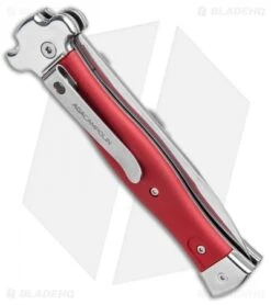 AGA Campolin Zero Italian Leverlock Automatic Knife Red Aluminum (3.75" Tumbled) 6 AGA Campolin Zero Italian Leverlock Automatic Knife Red Aluminum (3.75" Tumbled) -AGA Campolin Shop AGA Campolin Zero Italian LL Auto Red Aluminum Tumbled BHQ 95350 jr side