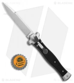 AGA Campolin Zero Italian Leverlock Automatic Knife Black G-10 (3.75" SW) -AGA Campolin Shop AGA Campolin Zero Italian LL Black G 10 Satin AGA01N SWB BHQ 74949 jr bottlecap