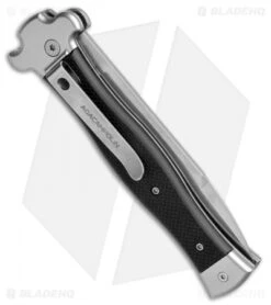 AGA Campolin Zero Italian Leverlock Automatic Knife Black G-10 (3.75" SW) -AGA Campolin Shop AGA Campolin Zero Italian LL Black G 10 Satin AGA01N SWB BHQ 74949 jr side