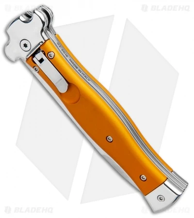 AGA Campolin Zero Italian Leverlock Automatic Knife Orange Al (3.75" Tumbled) 2 AGA Campolin Zero Italian Leverlock Automatic Knife Orange Al (3.75" Tumbled) - Image 2
