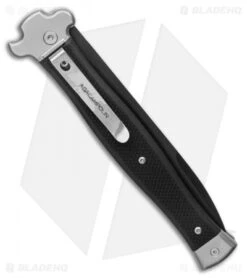 AGA Campolin Zero+ Italian Leverlock Automatic Knife G-10 (4.5" Bayo Black M390) -AGA Campolin Shop AGA Campolin Zero Italian Leverlock Automatic Knife G 10 4.5 Bayo Black M390 BHQ 134982 LS Side