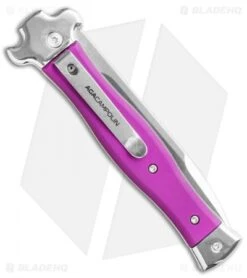 AGA Campolin Zero Italian Leverlock Automatic Knife Violet G-10 (3.75" Tumbled) 6 AGA Campolin Zero Italian Leverlock Automatic Knife Violet G-10 (3.75" Tumbled) -AGA Campolin Shop AGA Campolin Zero Italian Leverlock Automatic Knife Violet G 10 3.75in Tumbled AGA01ALVI LB BHQ 113941 LS Side