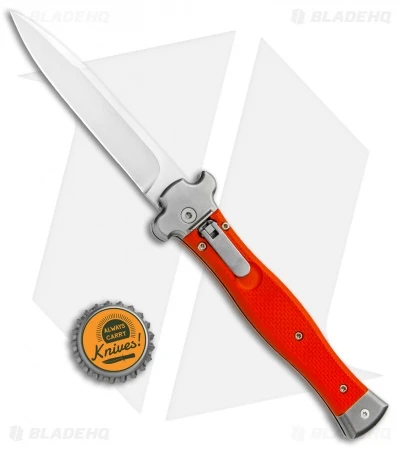 AGA Campolin Zero Leverlock Automatic Knife Orange G-10 (3.75" Satin) 4 AGA Campolin Zero Leverlock Automatic Knife Orange G-10 (3.75" Satin) - Image 4
