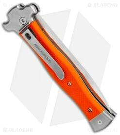 AGA Campolin Zero Leverlock Automatic Knife Orange G-10 (3.75" Satin) 6 AGA Campolin Zero Leverlock Automatic Knife Orange G-10 (3.75" Satin) -AGA Campolin Shop AGA Campolin Zero Orange G 10 LL Bayo Satin GX 19715 jr side