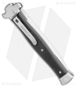 AGA Campolin Zero+ Italian Leverlock Automatic Knife Black G-10 (4.5"STN Dagger) 6 AGA Campolin Zero+ Italian Leverlock Automatic Knife Black G-10 (4.5"STN Dagger) -AGA Campolin Shop AGA Campolin Zero Plus Italian LL Auto Black G 10 Dagger BHQ 110616 jr side