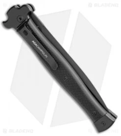 AGA Campolin Zero+ Italian Leverlock Automatic Knife Black G-10 (4.5"Blk Dagger) 5 AGA Campolin Zero+ Italian Leverlock Automatic Knife Black G-10 (4.5"Blk Dagger) -AGA Campolin Shop AGA Campolin Zero Plus Italian LL Black G 10 Black Dagger BHQ 110302 jr side