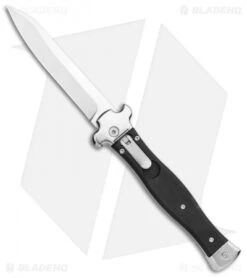 AGA Campolin Zero Reverse Tanto Leverlock Auto Knife Smooth Black G-10 (3.75")