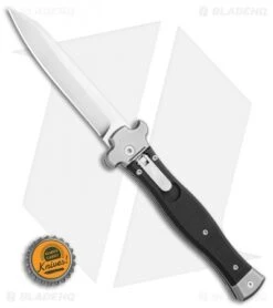 AGA Campolin Zero Reverse Tanto Leverlock Auto Textured Black G10 (3.75" Satin) -AGA Campolin Shop AGA Campolin Zero Reverse Tanto Leverlock Automatic Black G 10 3.75 Satin AGA01N ST BHQ 116874 LS Bottlecap