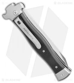 AGA Campolin Zero Reverse Tanto Leverlock Auto Textured Black G10 (3.75" Satin) -AGA Campolin Shop AGA Campolin Zero Reverse Tanto Leverlock Automatic Black G 10 3.75 Satin AGA01N ST BHQ 116874 LS Side