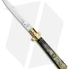 AGA Campolin 11" Frosolone Bayonet Stiletto Automatic Brazilian/Brass (5" Satin)