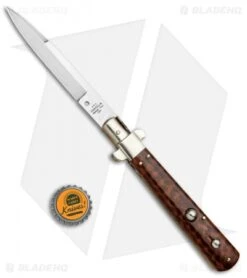 AGA Campolin 11" Frosolone Bayonet Stiletto Automatic Snake Wood (5" Satin) 9 AGA Campolin 11" Frosolone Bayonet Stiletto Automatic Snake Wood (5" Satin) -AGA Campolin Shop AGA Frosolone Snake Nickel 11in Bayo BP 29298 jr bottlecap