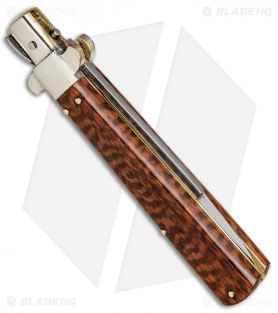 AGA Campolin 11" Frosolone Bayonet Stiletto Automatic Snake Wood (5" Satin) 3 AGA Campolin 11" Frosolone Bayonet Stiletto Automatic Snake Wood (5" Satin) - Image 3