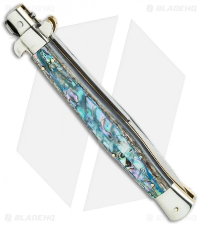 AGA Campolin 13" Abalone Automatic Knife Italian Stiletto (Bayonet) 2 AGA Campolin 13" Abalone Automatic Knife Italian Stiletto (Bayonet) - Image 2
